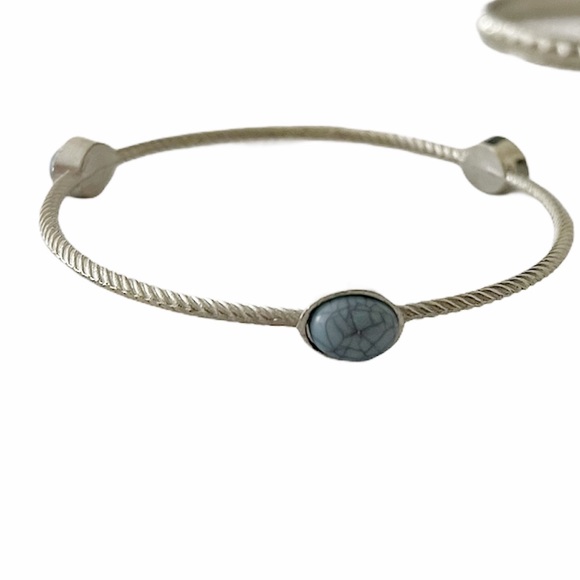 5/$20 Silver plated bangles, stone and crystal details - Picture 3 of 7